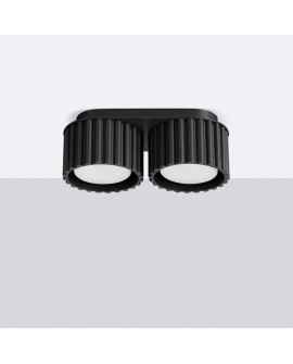 Plafon AURA 2 czarny Gx53 Sollux SL.1788