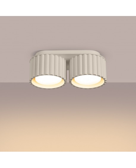 Plafon AURA 2 beżowy Gx53 Sollux SL.1793