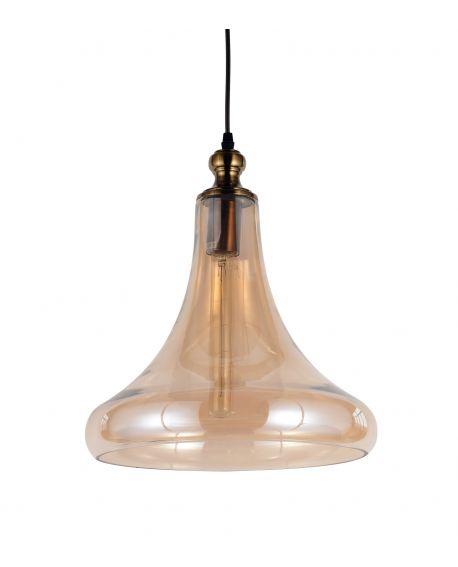 NOWOCZESNA LAMPA WISZĄCA LOFT BURSZTYNOWA ZAGA