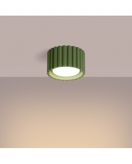 Plafon AURA 1 zielony oliwkowy Gx53 Sollux SL.1797