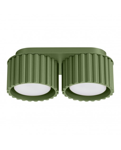 Plafon AURA 2 zielony oliwkowy Gx53 Sollux SL.1798