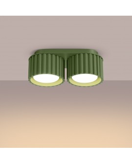 Plafon AURA 2 zielony oliwkowy Gx53 Sollux SL.1798