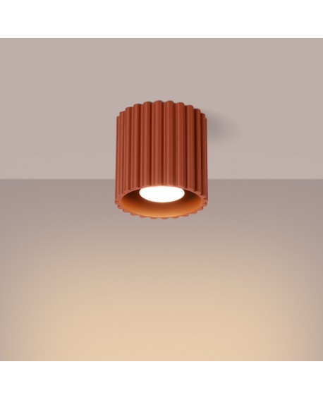 Plafon AURA 1 ochra czerwona GU10 Sollux SL.1799