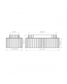 Plafon AURA 2 burgund Gx53 Sollux SL.1823