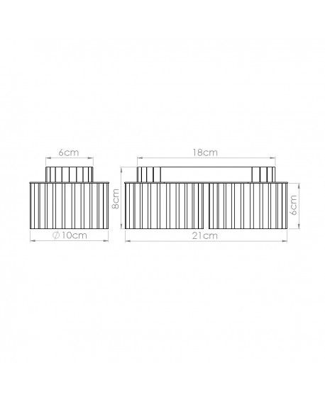 Plafon AURA 2 burgund Gx53 Sollux SL.1823