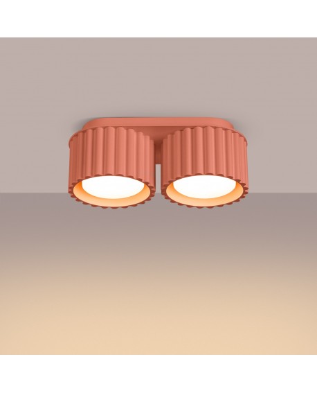 Plafon AURA 2 brzoskwiniowy Gx53 Sollux SL.1828
