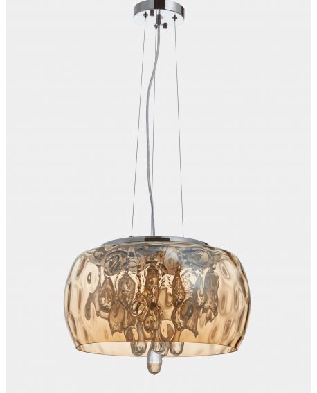 NOWOCZESNA LAMPA WISZĄCA BURSZTYNOWA RUBINA D50