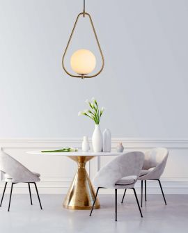 NOWOCZESNA LAMPA WISZĄCA BIAŁA FORNERI D20