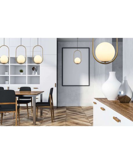 NOWOCZESNA LAMPA WISZĄCA BIAŁA PANARI D20