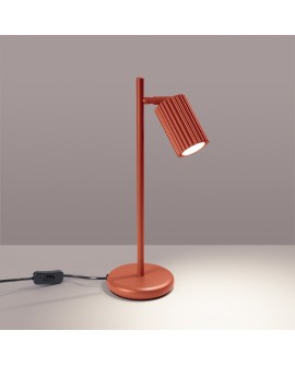 Lampa biurkowa KARBON ochra czerwona Sollux SL.1643
