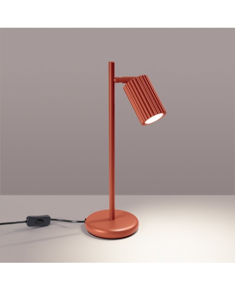 Lampa biurkowa KARBON ochra czerwona Sollux SL.1643