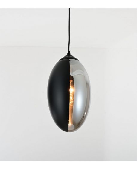 NOWOCZESNA LAMPA WISZĄCA LOFT CZARNO-DYMIONA CARLTON LUMINA DECO