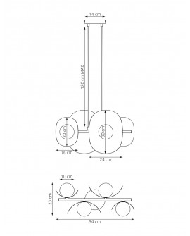 LAMPA ELEMENTI 4 BIAŁA