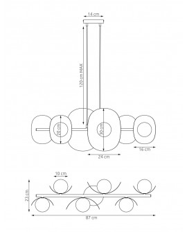 LAMPA ELEMENTI 6 BIAŁA