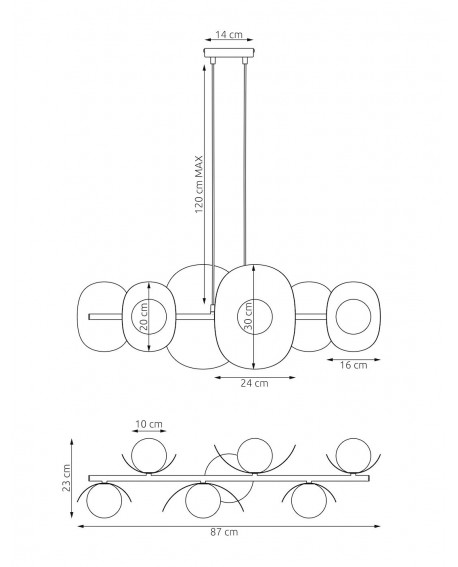 LAMPA ELEMENTI 6 BIAŁA