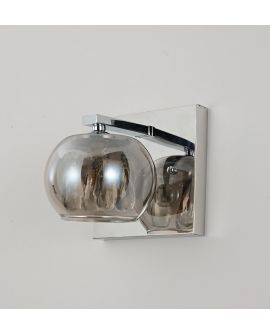 LAMPA ŚCIENNA KINKIET NOWOCZESNY CHROMOWANY TOSSO W1 LUMINA DECO