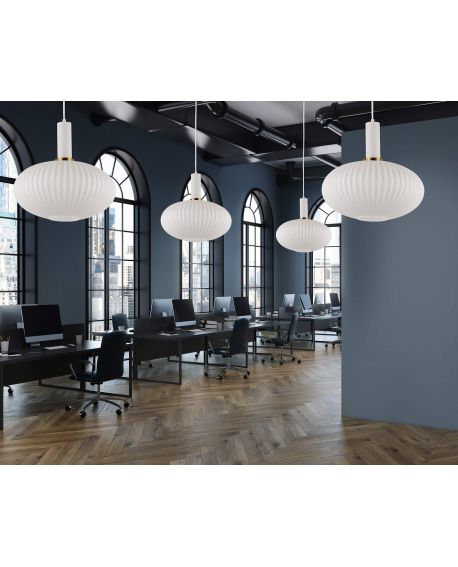 LAMPA WISZĄCA LOFT BIAŁA FLORI