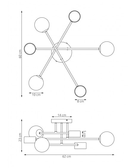 LAMPA HOLON 6 BIAŁA