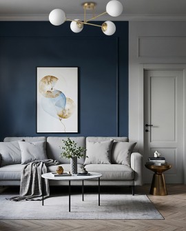 LAMPA WISZĄCA SUFITOWA ŻYRANDOL NOWOCZESNA ZŁOTO SZCZOTKOWANE BIAŁE KULE FINO 4 LED