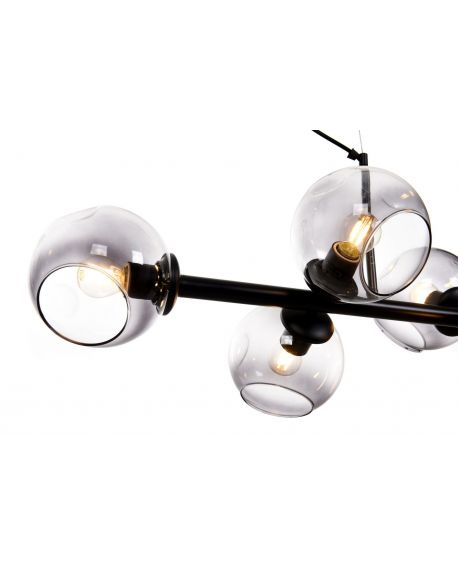 NOWOCZESNA LAMPA WISZĄCA CZARNA MORETTI W8 LUMINA DECO
