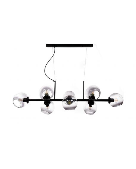 NOWOCZESNA LAMPA WISZĄCA CZARNA MORETTI W8 LUMINA DECO