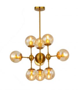 NOWOCZESNA LAMPA WISZĄCA MOSIĘŻNA GALA W10 LUMINA DECO