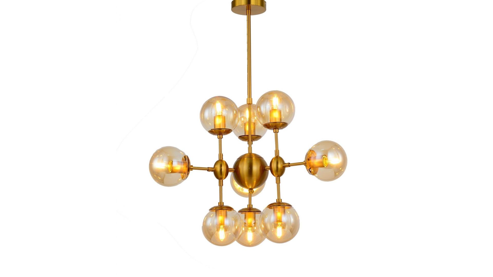 NOWOCZESNA LAMPA WISZĄCA ZŁOTO SZCZOTKOWANE GALA W10 LUMINA DECO