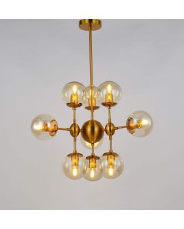 NOWOCZESNA LAMPA WISZĄCA MOSIĘŻNA GALA W10 LUMINA DECO