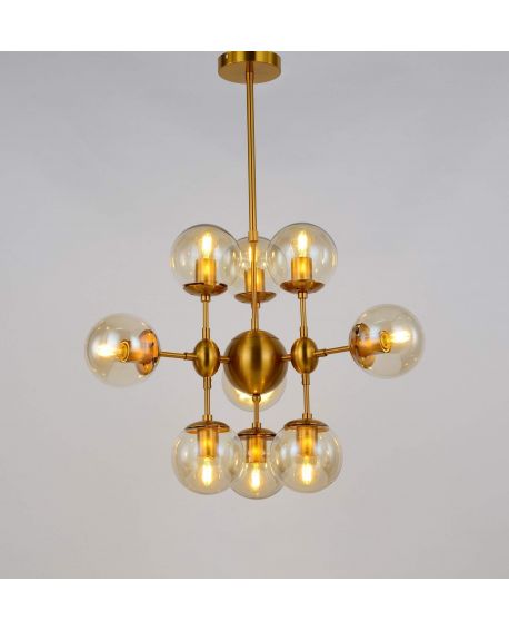 NOWOCZESNA LAMPA WISZĄCA MOSIĘŻNA GALA W10 LUMINA DECO