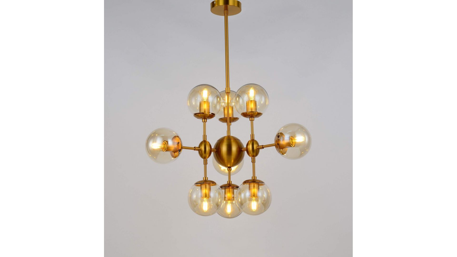 NOWOCZESNA LAMPA WISZĄCA ZŁOTO SZCZOTKOWANE GALA W10 LUMINA DECO