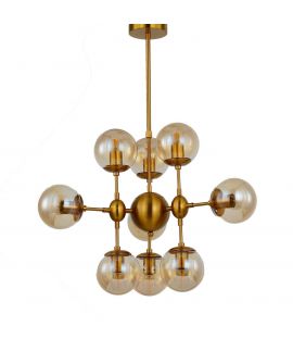 NOWOCZESNA LAMPA WISZĄCA MOSIĘŻNA GALA W10 LUMINA DECO