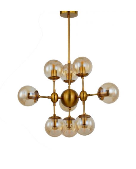 NOWOCZESNA LAMPA WISZĄCA MOSIĘŻNA GALA W10 LUMINA DECO