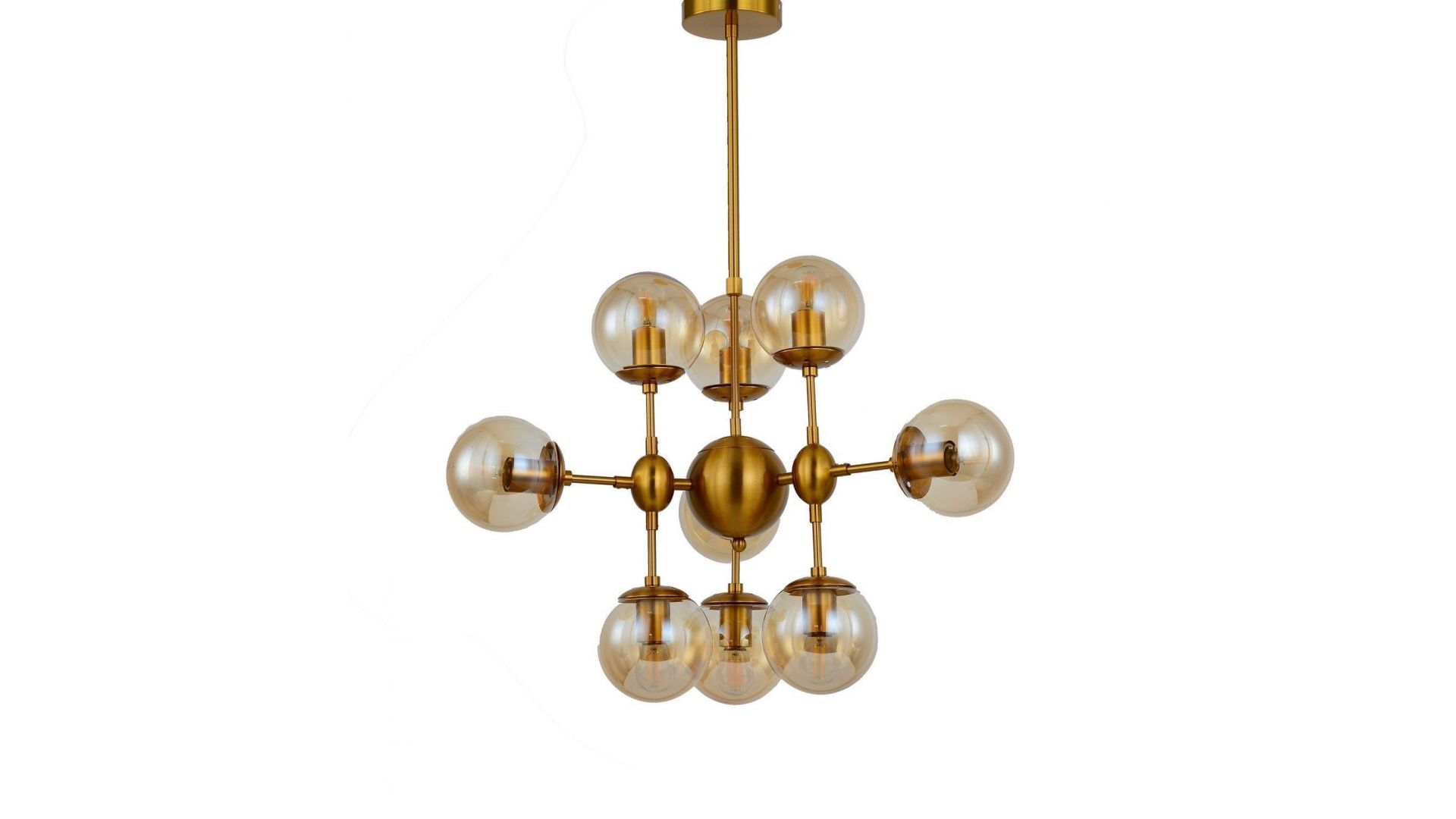 NOWOCZESNA LAMPA WISZĄCA ZŁOTO SZCZOTKOWANE GALA W10 LUMINA DECO