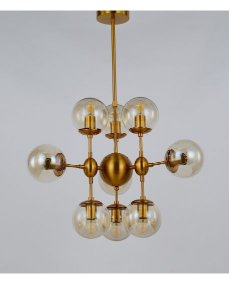 NOWOCZESNA LAMPA WISZĄCA MOSIĘŻNA GALA W10 LUMINA DECO