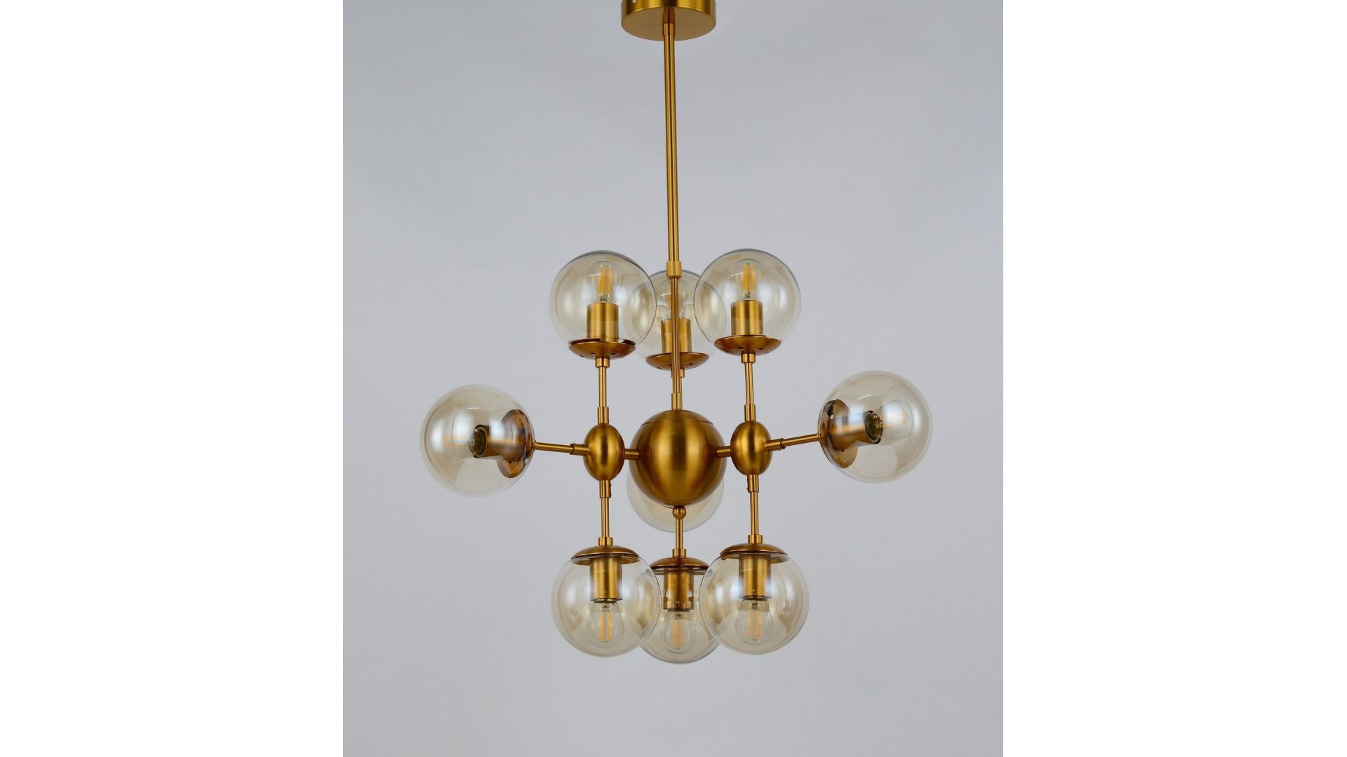 NOWOCZESNA LAMPA WISZĄCA ZŁOTO SZCZOTKOWANE GALA W10 LUMINA DECO