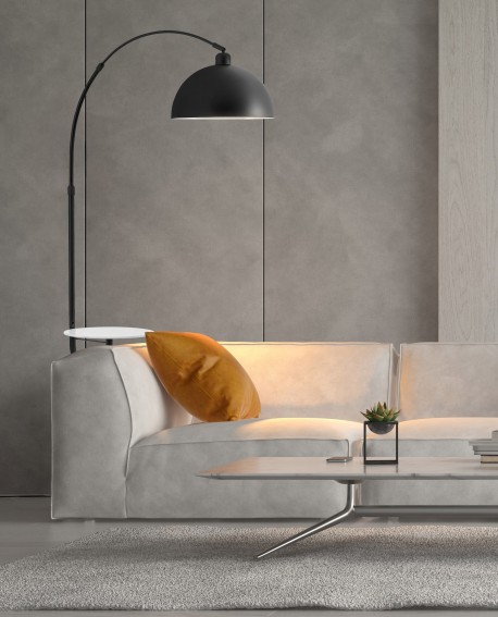 LAMPA STOJĄCA PODŁOGOWA CZARNA MADEO LUMINA DECO