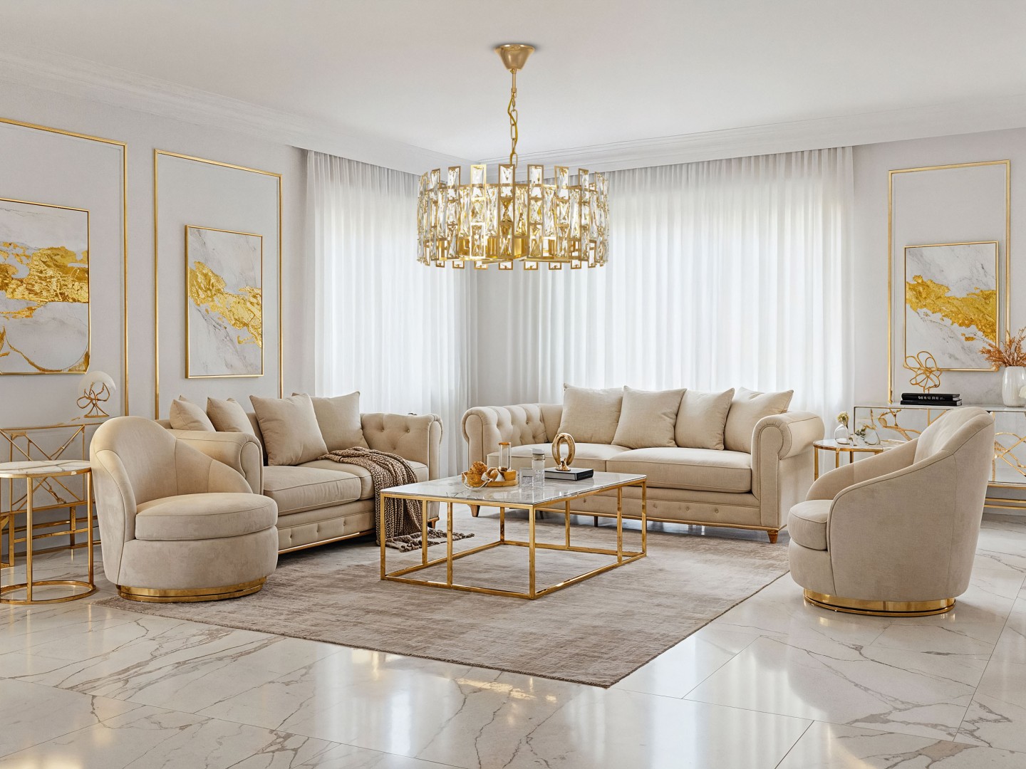 żyrandol kryształowy złoty fiorina d50 lumina deco luksusowa dekoracja wnętrz