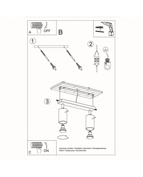 Plafon RING 2 biały Sollux SL.0088