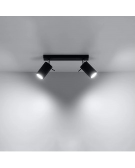 Plafon RING 2 czarny Sollux SL.0092