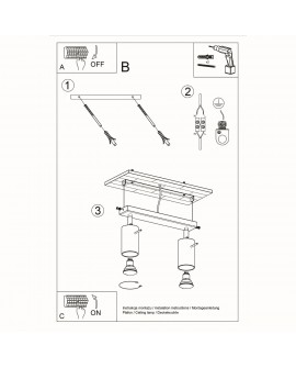 Plafon RING 2 czarny Sollux SL.0092