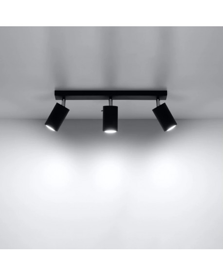 Plafon RING 3L czarny Sollux SL.0093