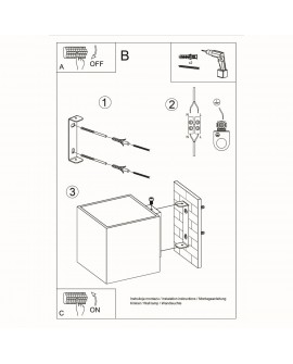 Kinkiet QUAD beton Sollux SL.0487