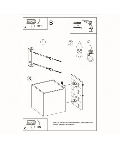 Kinkiet QUAD beton Sollux SL.0487