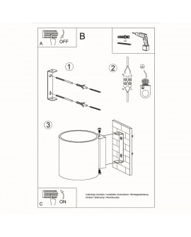 Kinkiet ORBIS beton Sollux SL.0486