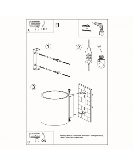 Kinkiet ORBIS beton Sollux SL.0486