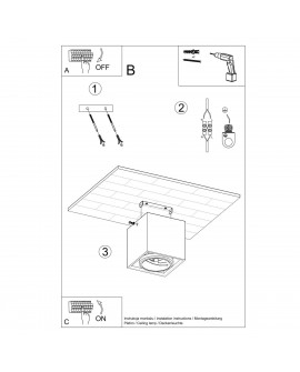 Plafon VALDE 140 beton Sollux SL.0646