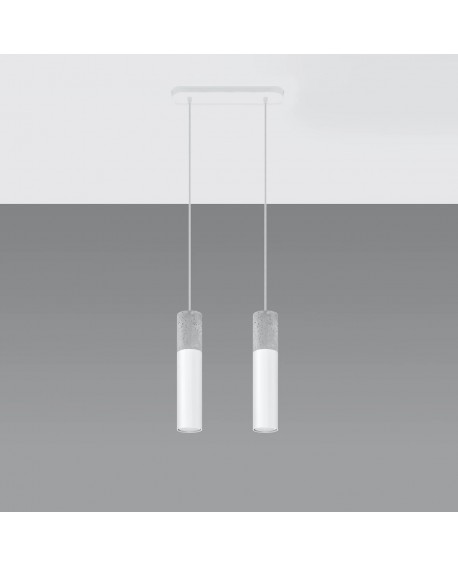 Lampa wisząca BORGIO 2 biały Sollux SL.0648