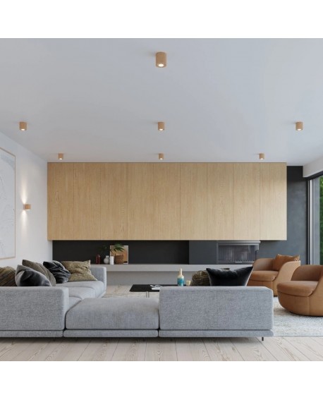 Plafon ORBIS naturalne drewno Sollux SL.0492