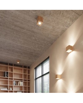 Plafon QUAD naturalne drewno Sollux SL.0493