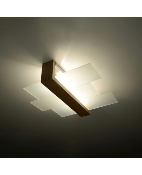 Plafon FENIKS 2 naturalne drewno Sollux SL.0076